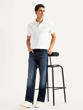 Men's 513 Blue Slim Straight Fit Mid Rise Jeans Formal Fashion Lover Classic Casual