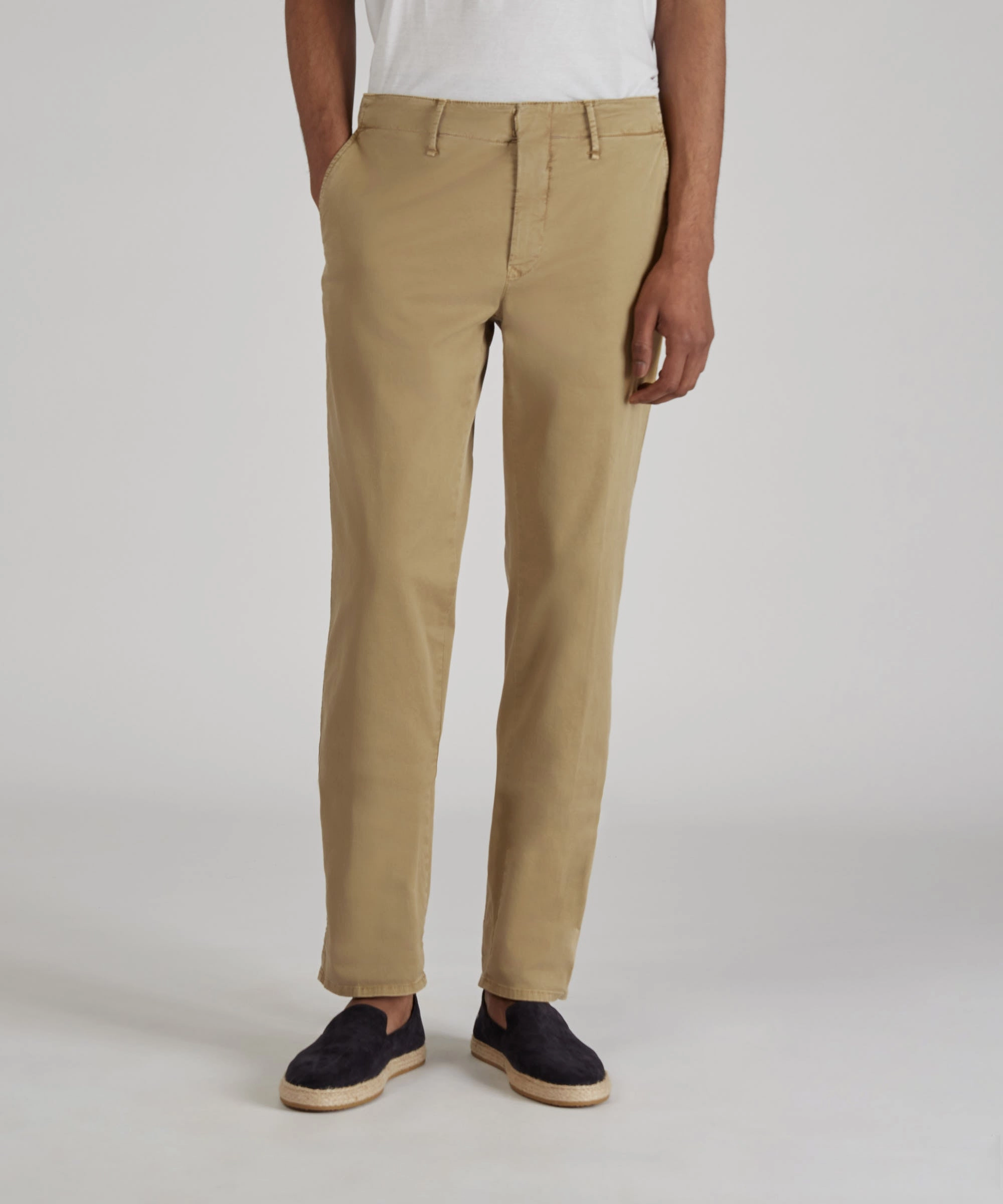 Slim-fit certified stretch gabardine trousers Fashion Forward