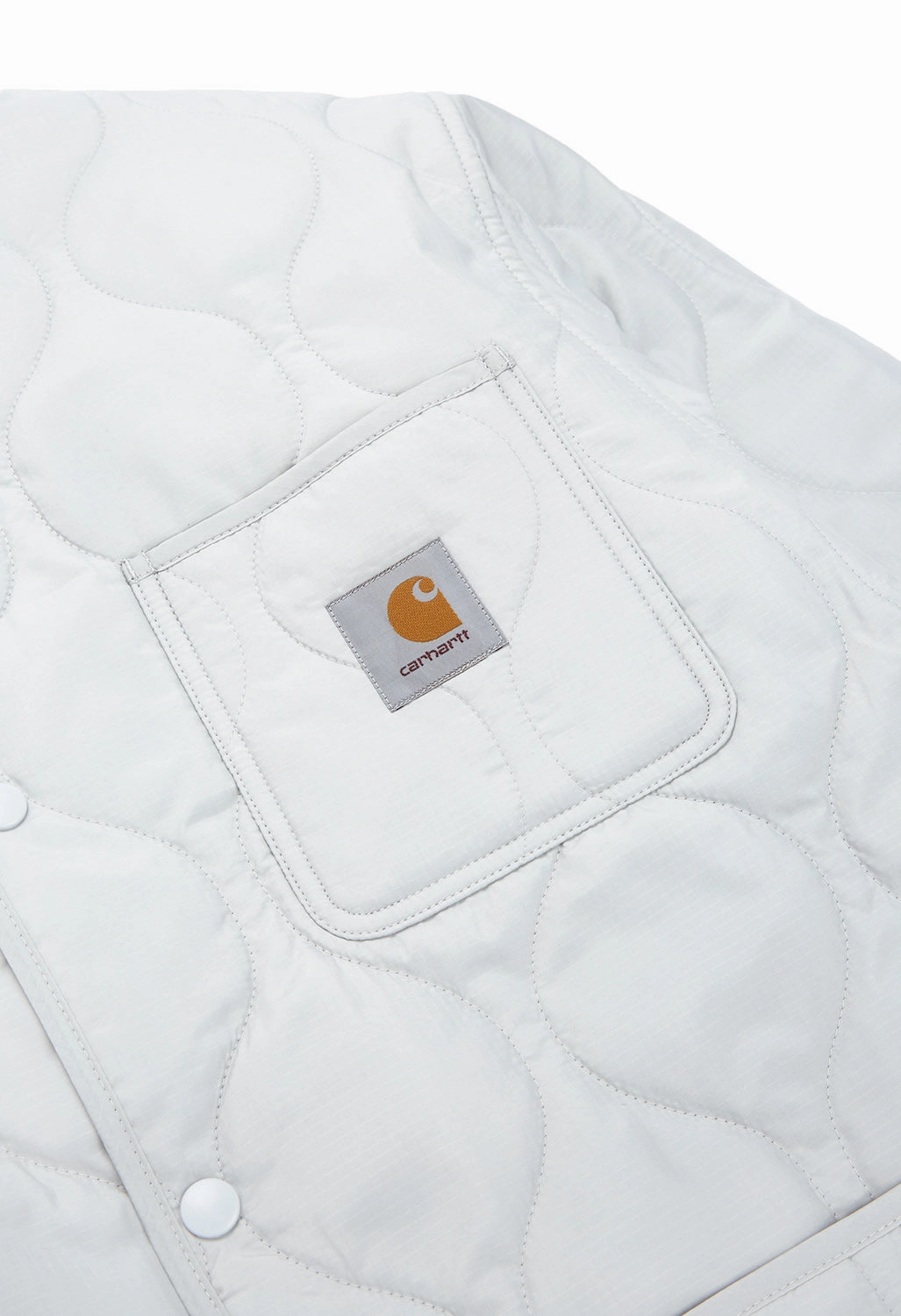 Smooth Zipper Action Carhartt WIP Men's Skyton Liner - Sonic Silver