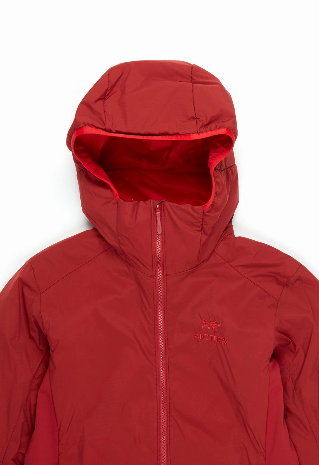 Arc'teryx Women's Atom Hoody - Bordeaux Non Slip Collar Flexible Fit