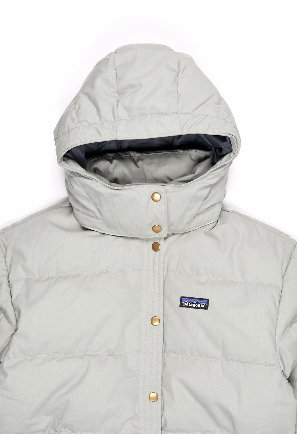 Patagonia Women's Cotton Down Parka - Sleet Green Classic Fit Casual Fit Layer