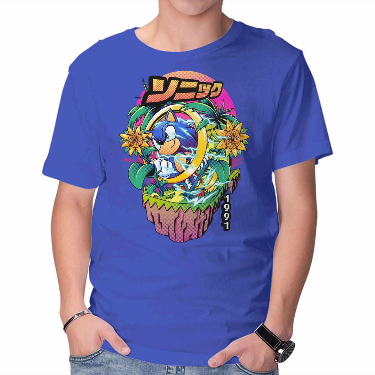Sonic Speed color blocking Hypoallergenic Fibers