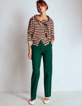 Full Length Canonbury Trousers-Emerald Green Layered Look