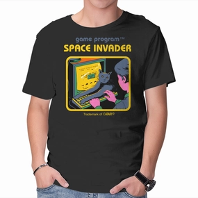Embroidered Details Space Invader