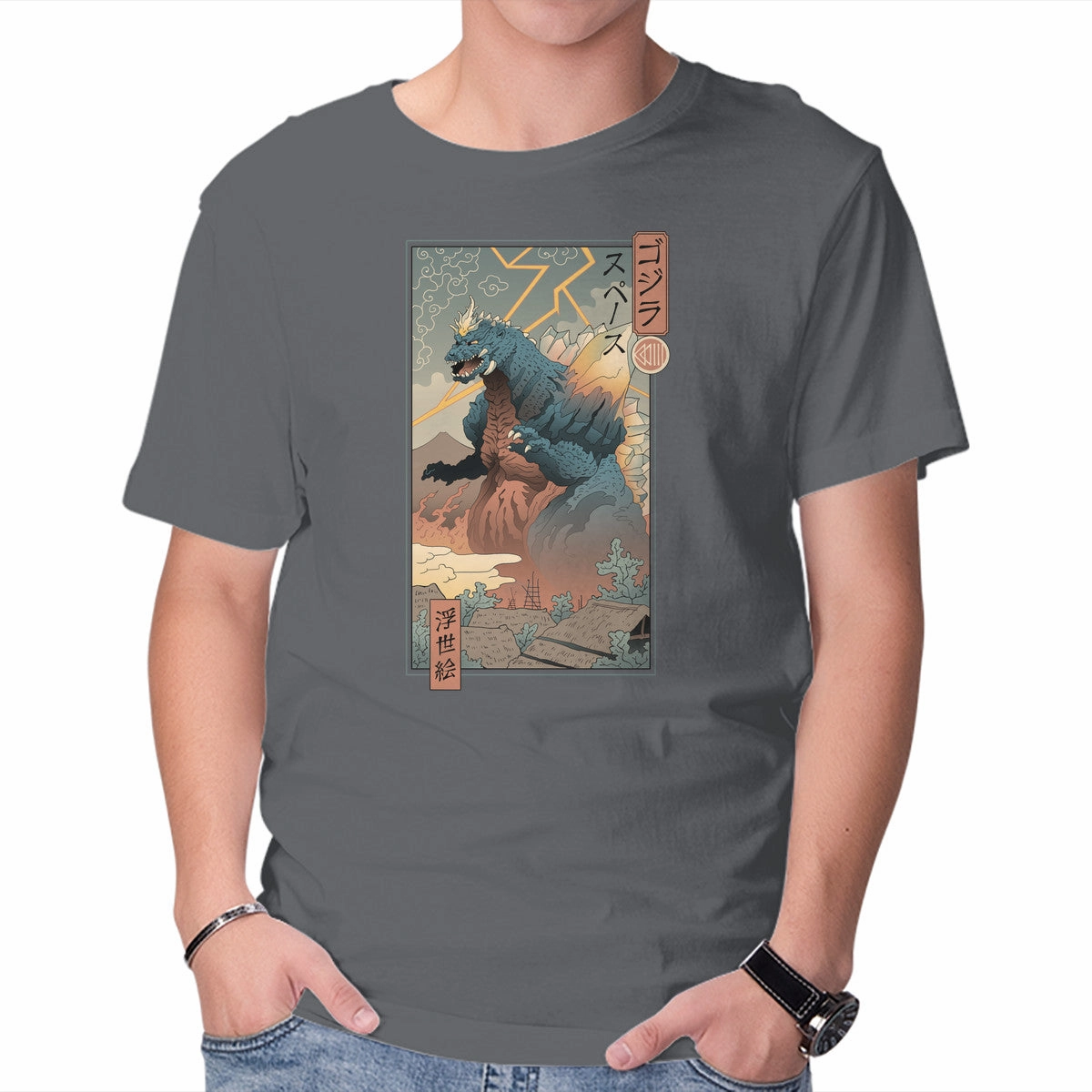 Relaxed Wear Fit Space Kaiju Ukiyo-E