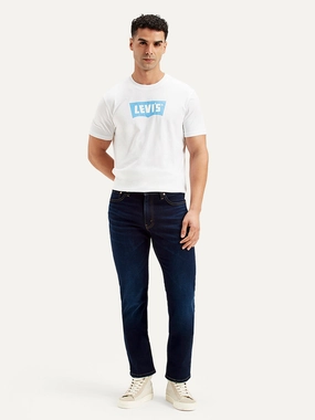 Men's 511 Navy Blue Slim Fit Mid Rise Jeans Morning Stroll Sustainable Classic