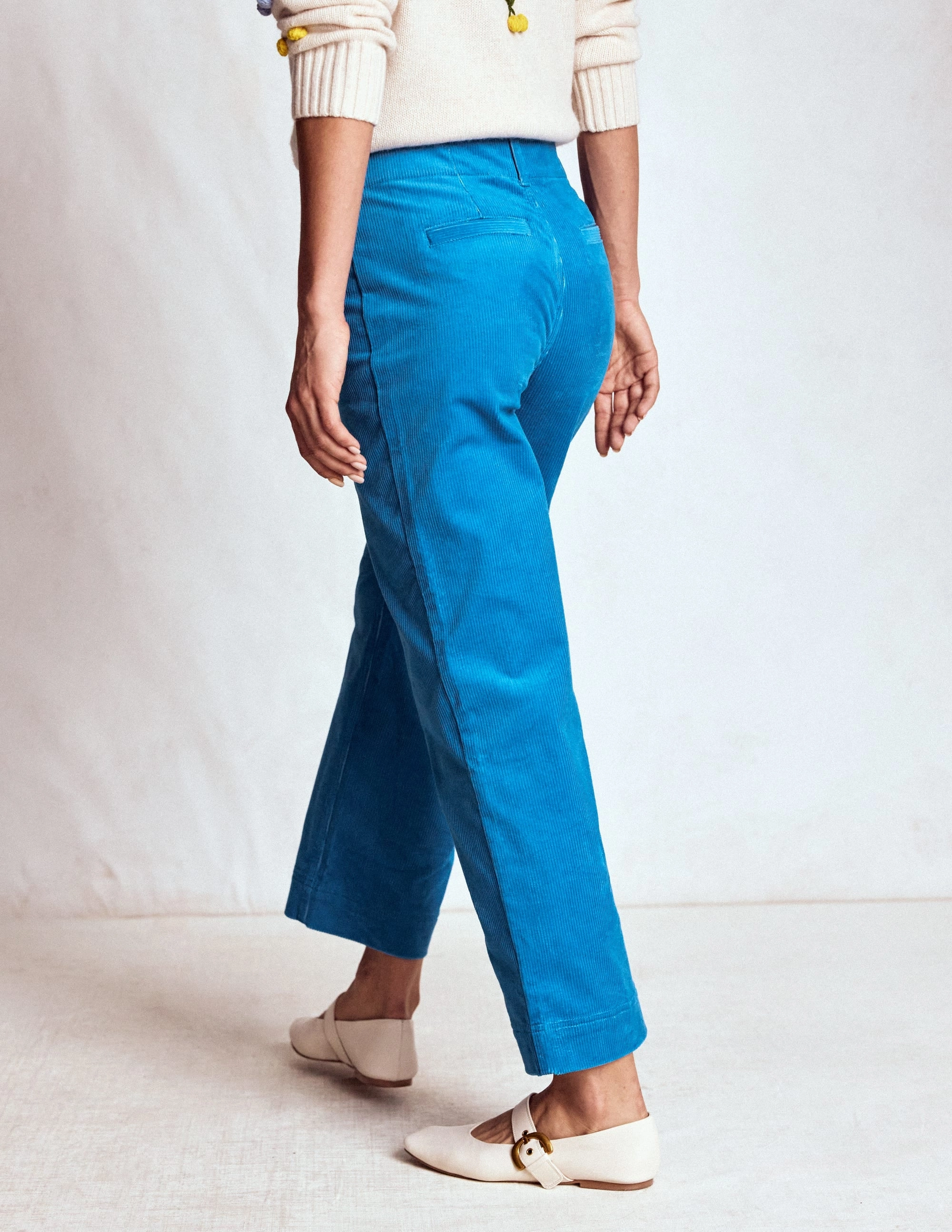 Primrose Cord Trousers-Bright Blue All Use
