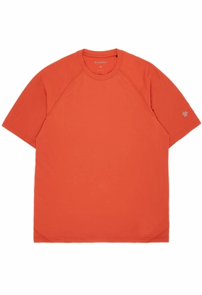 Goldwin WF-Dry T-Shirt - Horizon Red Stretchable Weave