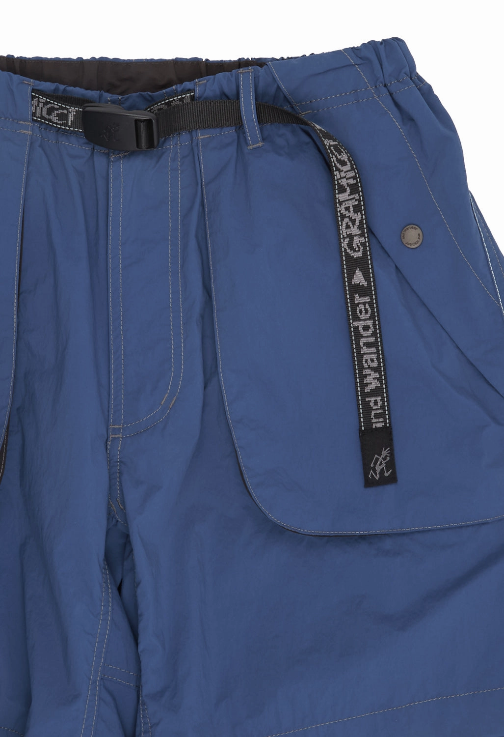 slim fit Motion Support Gramicci x And Wander Men's Brushed Nylon Shorts - Blue