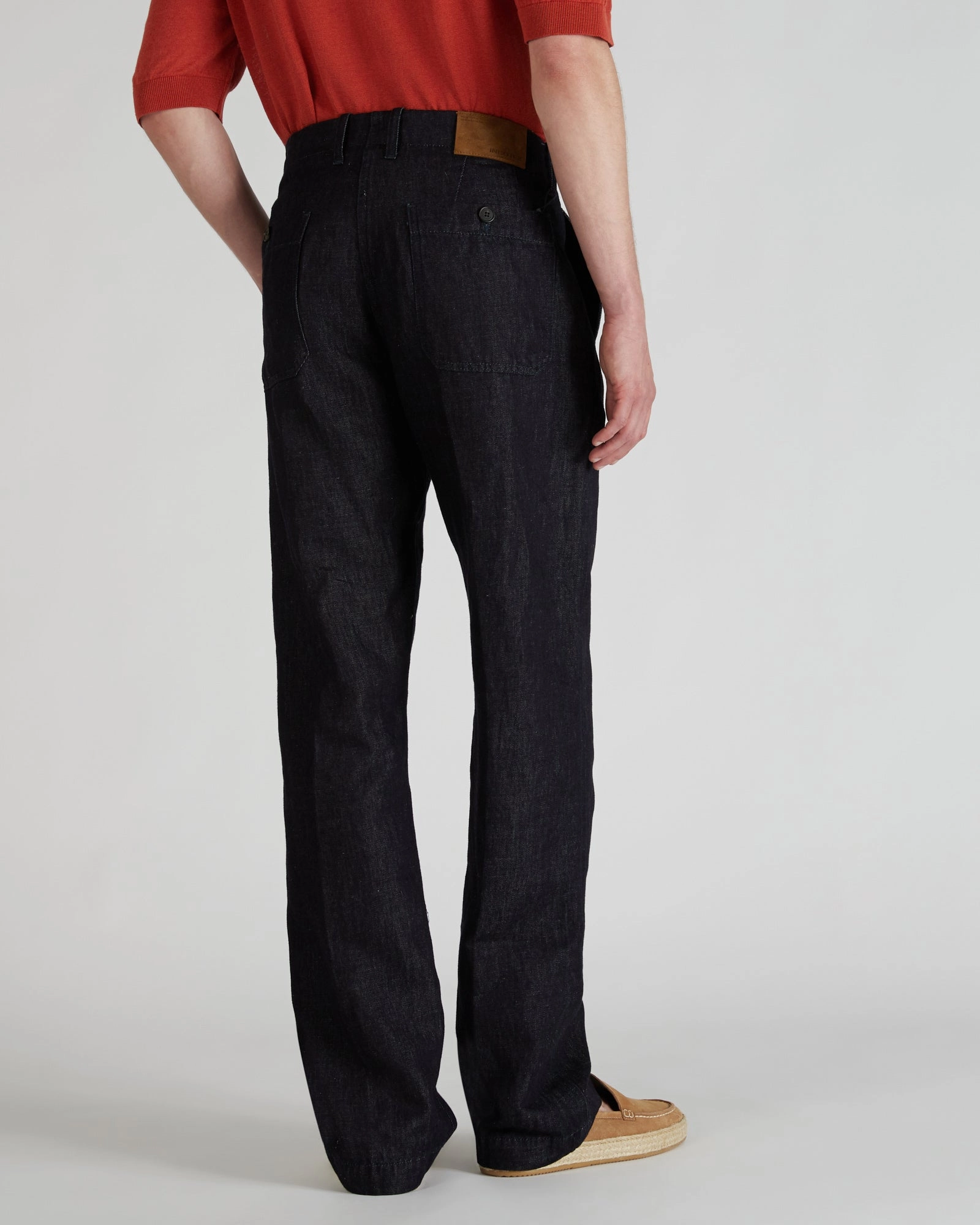 Cold Weather Wear Regular-fit cotton and linen denim trouser