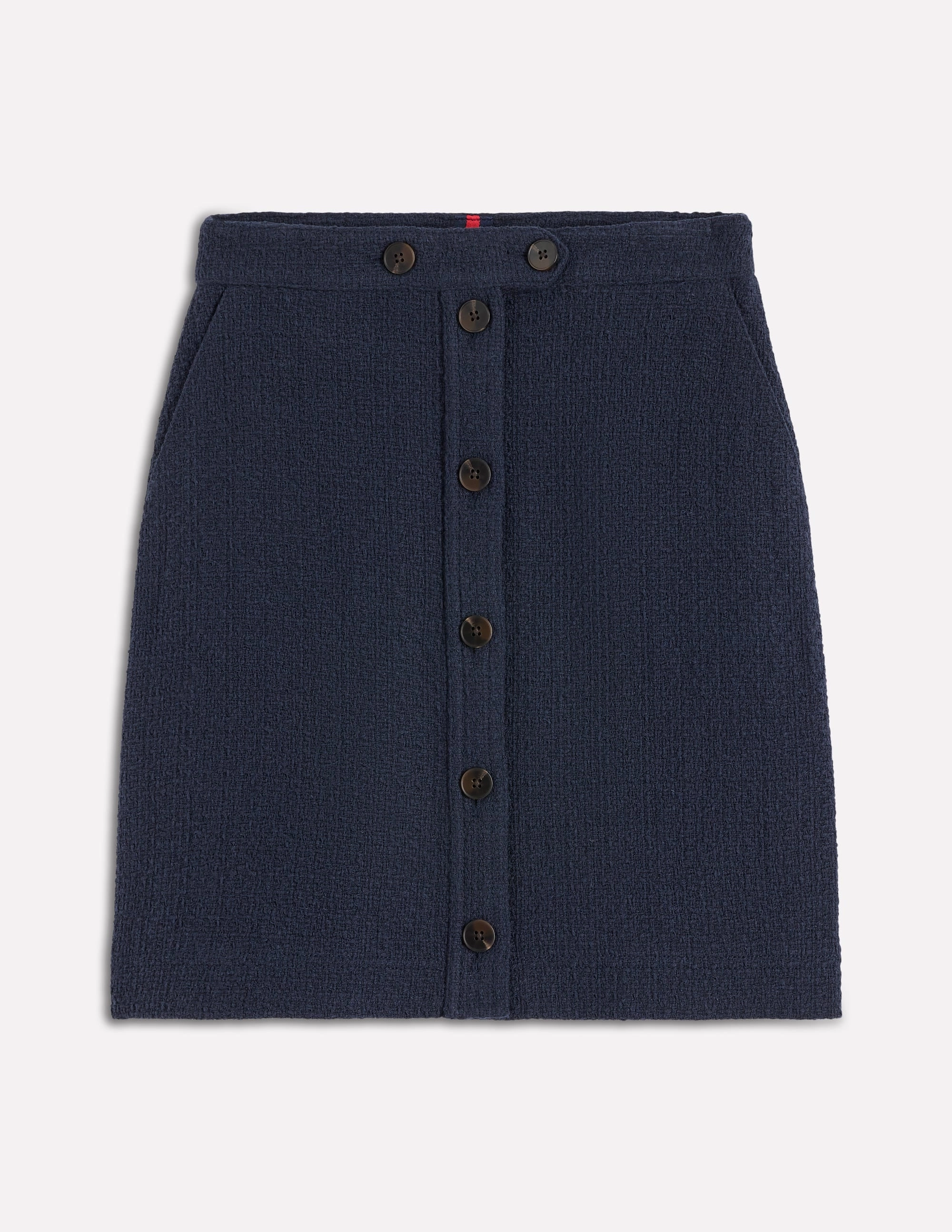Cecelia Textured Skirt-Navy Laid Back Look