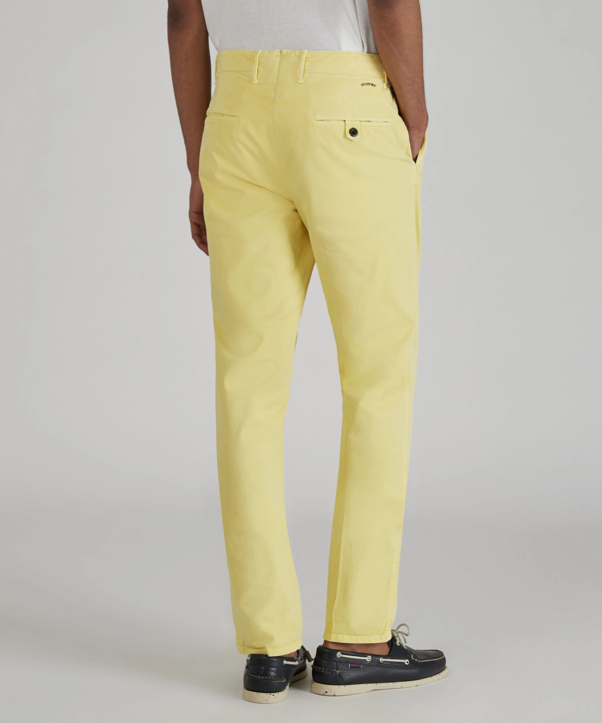Slim-fit certified stretch gabardine trousers Elasticized Cuffs