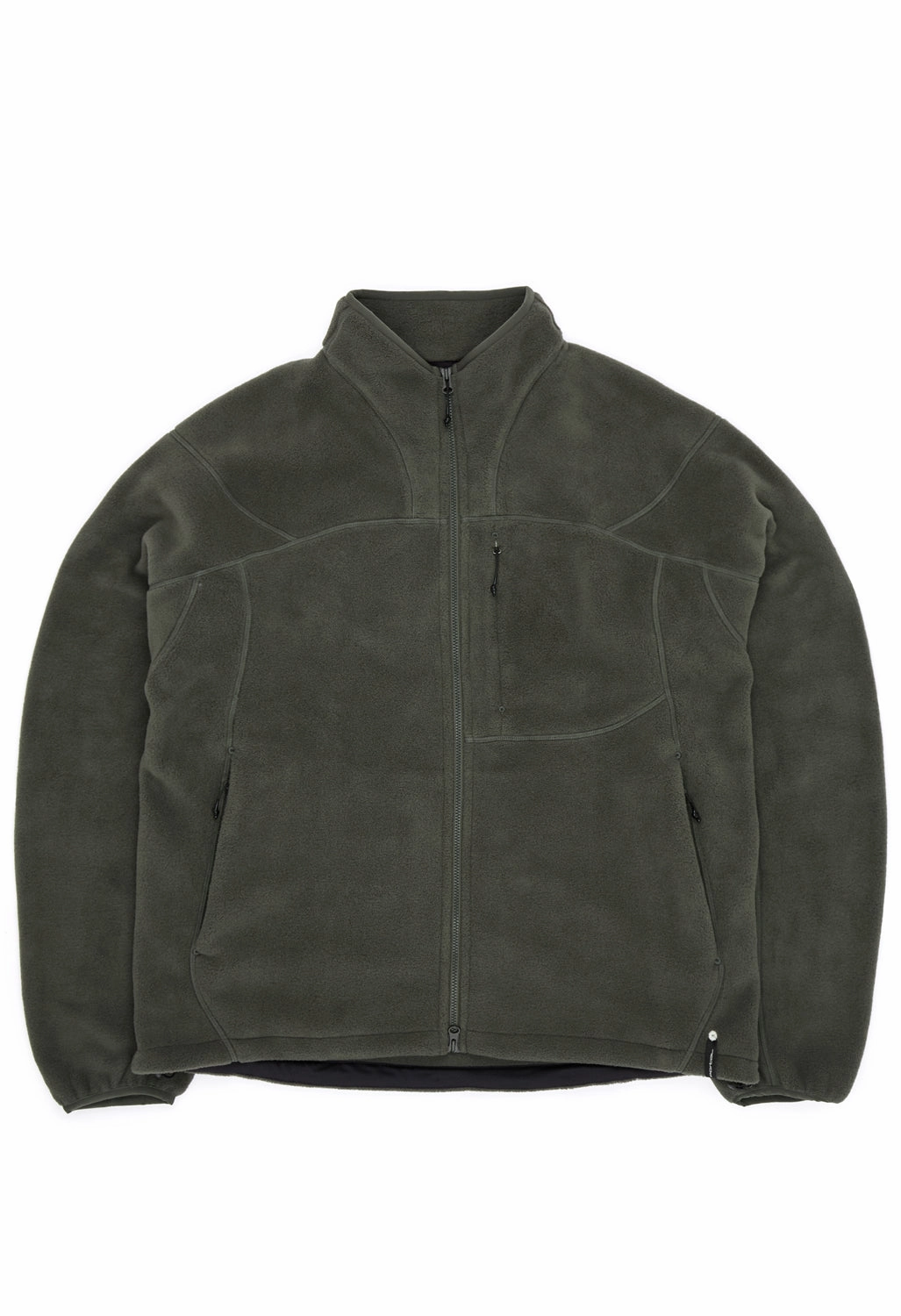 VentilatedBackPanel High Collar Design Portal Loam Fleece Jacket - Dark Olive
