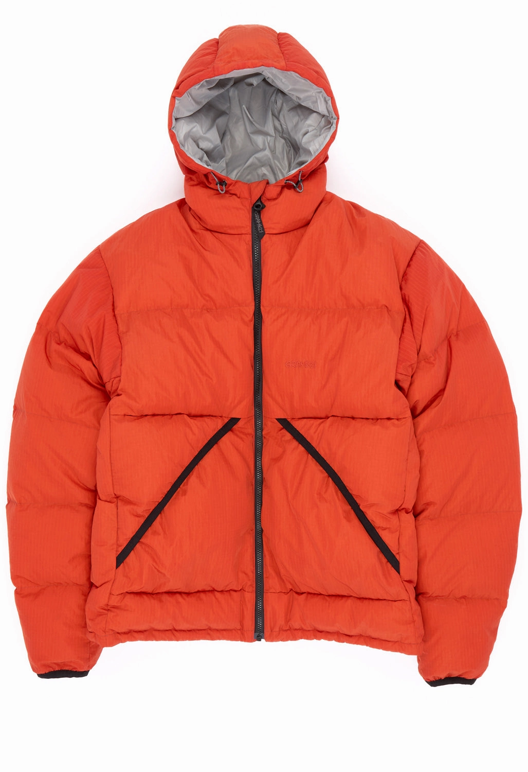 Gramicci Men's Down Puffer Hooded Jacket - Burnt Red Dry Fast LightweightConstruction