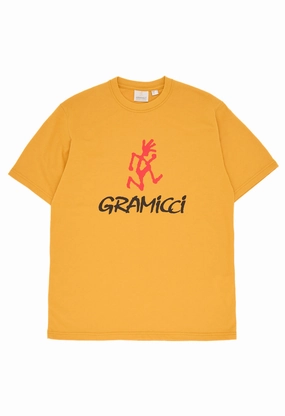 semi-formal style Breathable Performance Gramicci Men's Logo T-Shirt - Mustard
