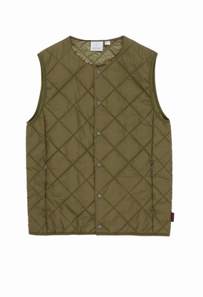 Softshell Fabric Gramicci Men's Thermal Insulation Quilted Vest - Deep Laurel