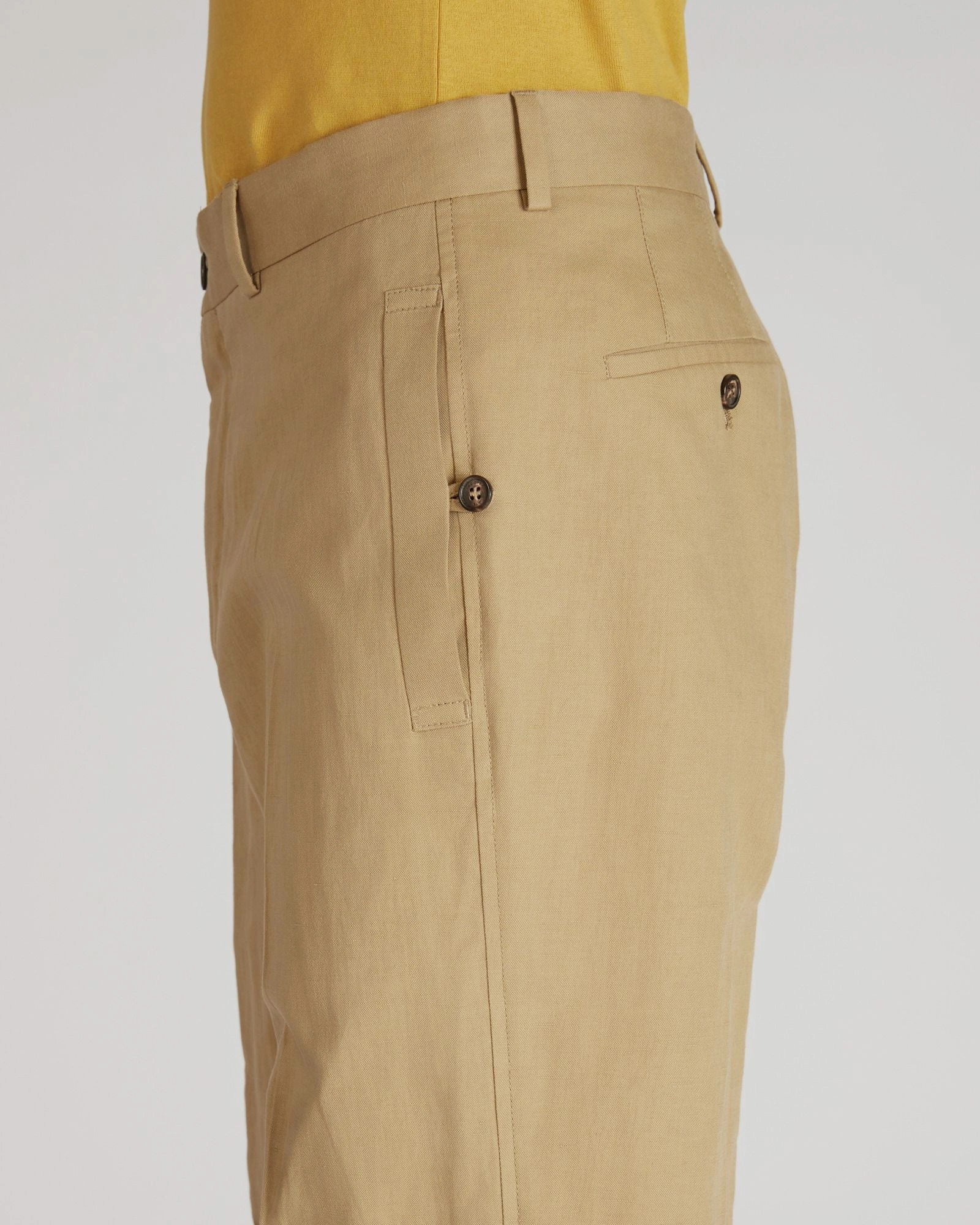 Straight-fit cotton and linen trousers Urban Edge ReflectiveTrim