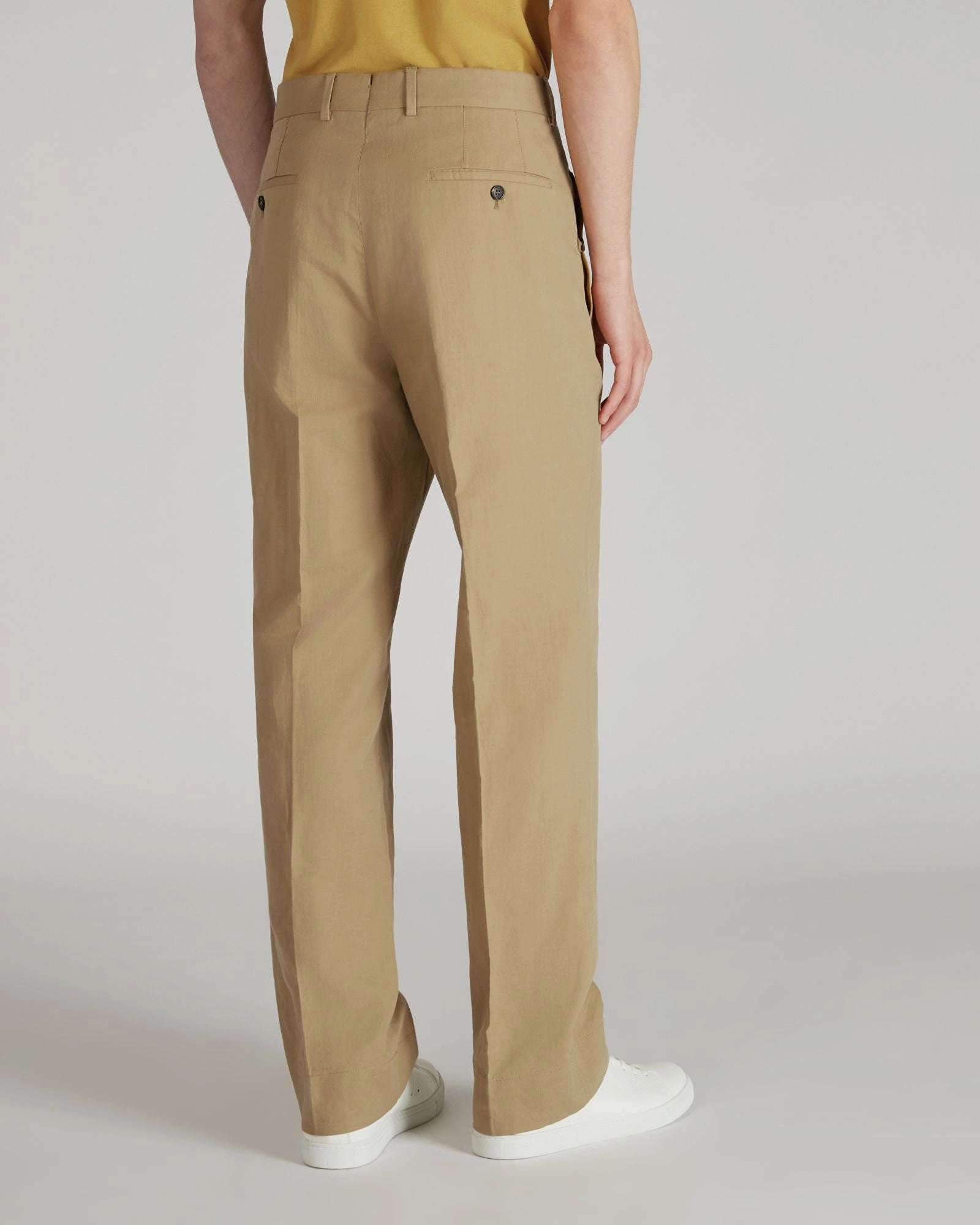 Straight-fit cotton and linen trousers Day Comfort Flattering Fit Wear