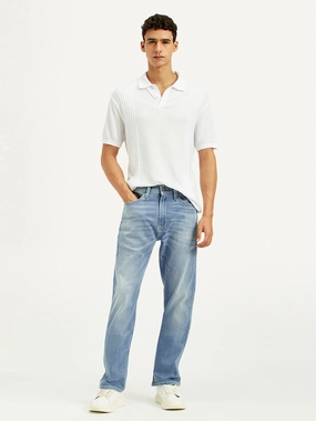 Suitable Outfit Daily Basic Men's Redloop 505 Light Indigo Straight Fit Mid Rise Jeans