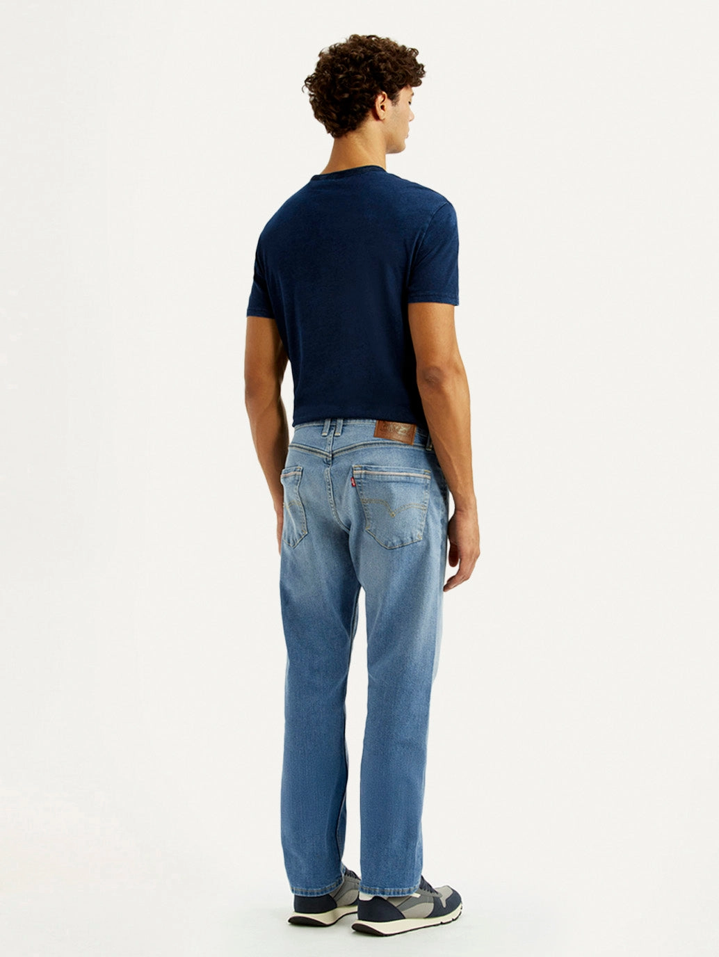 Brushed Interior Style Match Men's 505 Light Blue Straight Fit Mid Rise Jeans