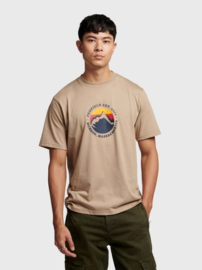 Penfield Mens Circle Mountain T-Shirt in Chinchilla Non Toxic Materials Versatile Trend