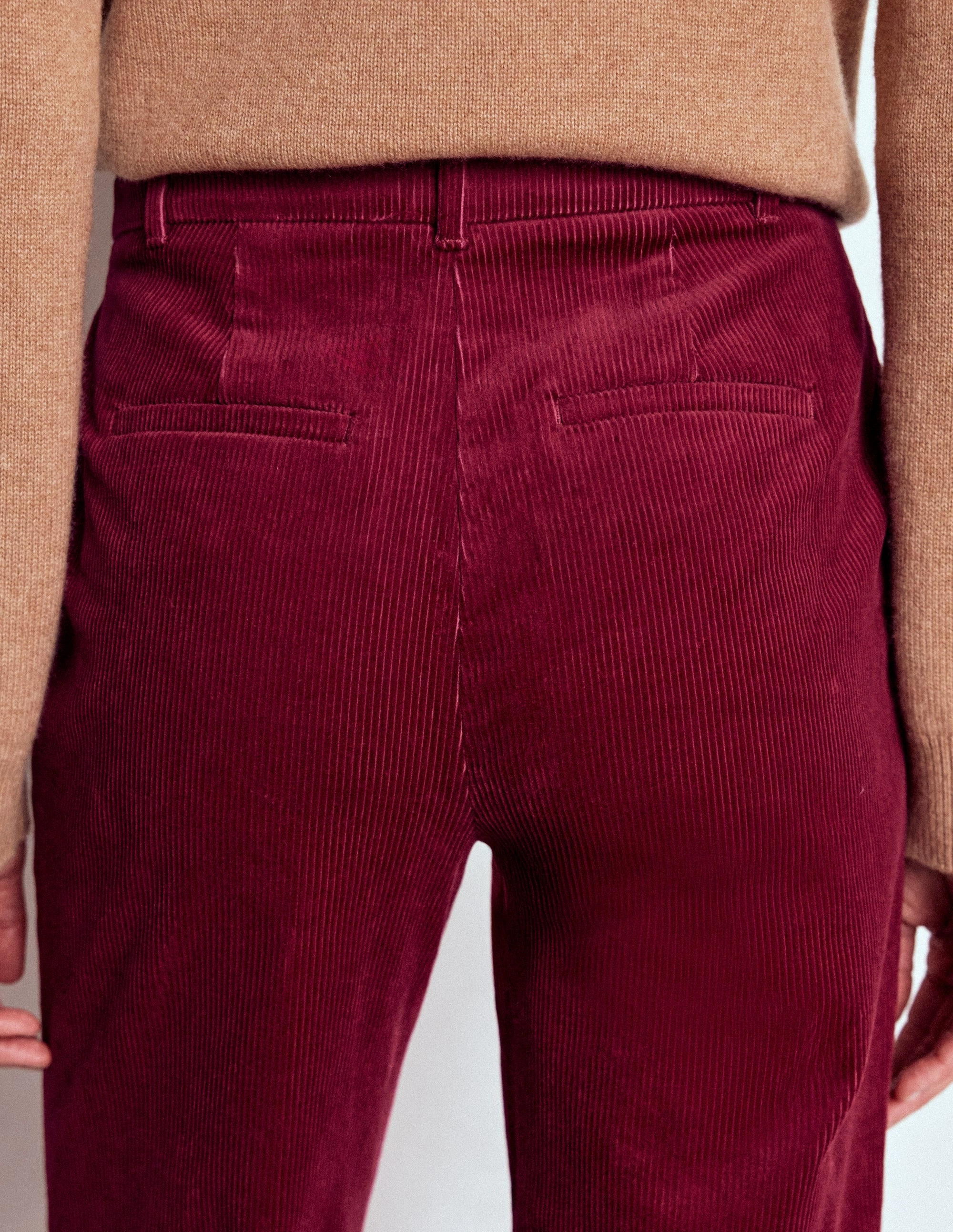Performance Gear Canonbury Cord Trousers-Burgundy Red