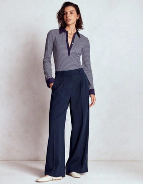 Kensington Tailored Trousers-Navy Breathable Design Slim Fit Wear