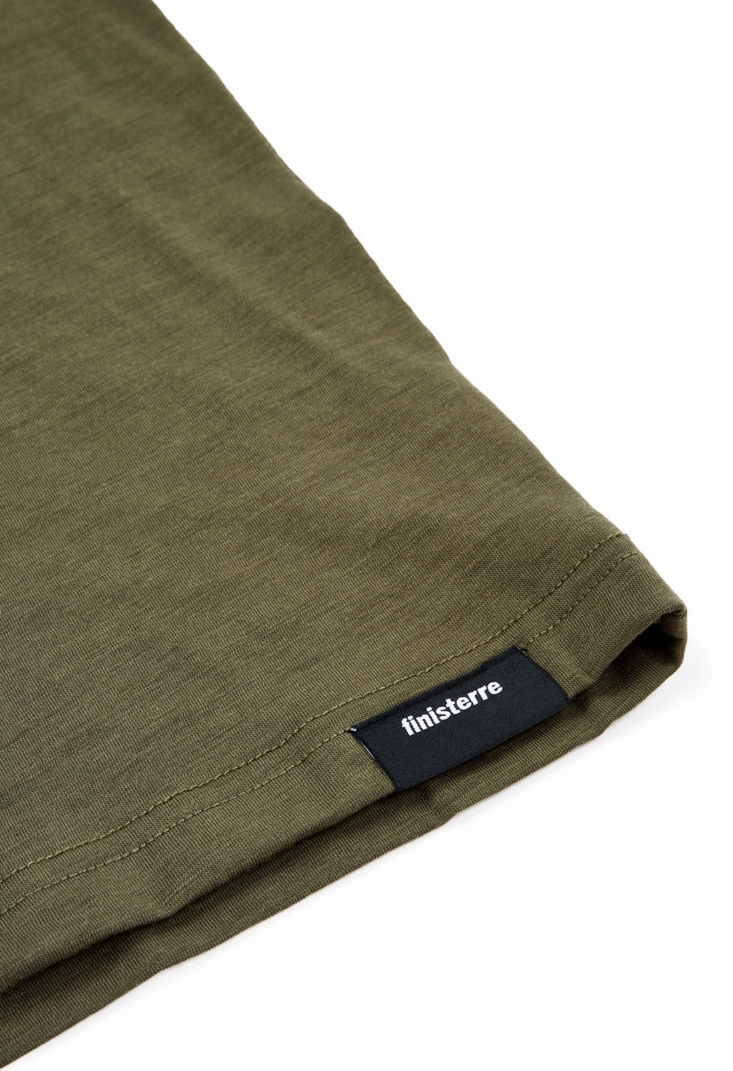 Finisterre Men's Seeker Merino Tee - Olive Floral Pattern Beachwear