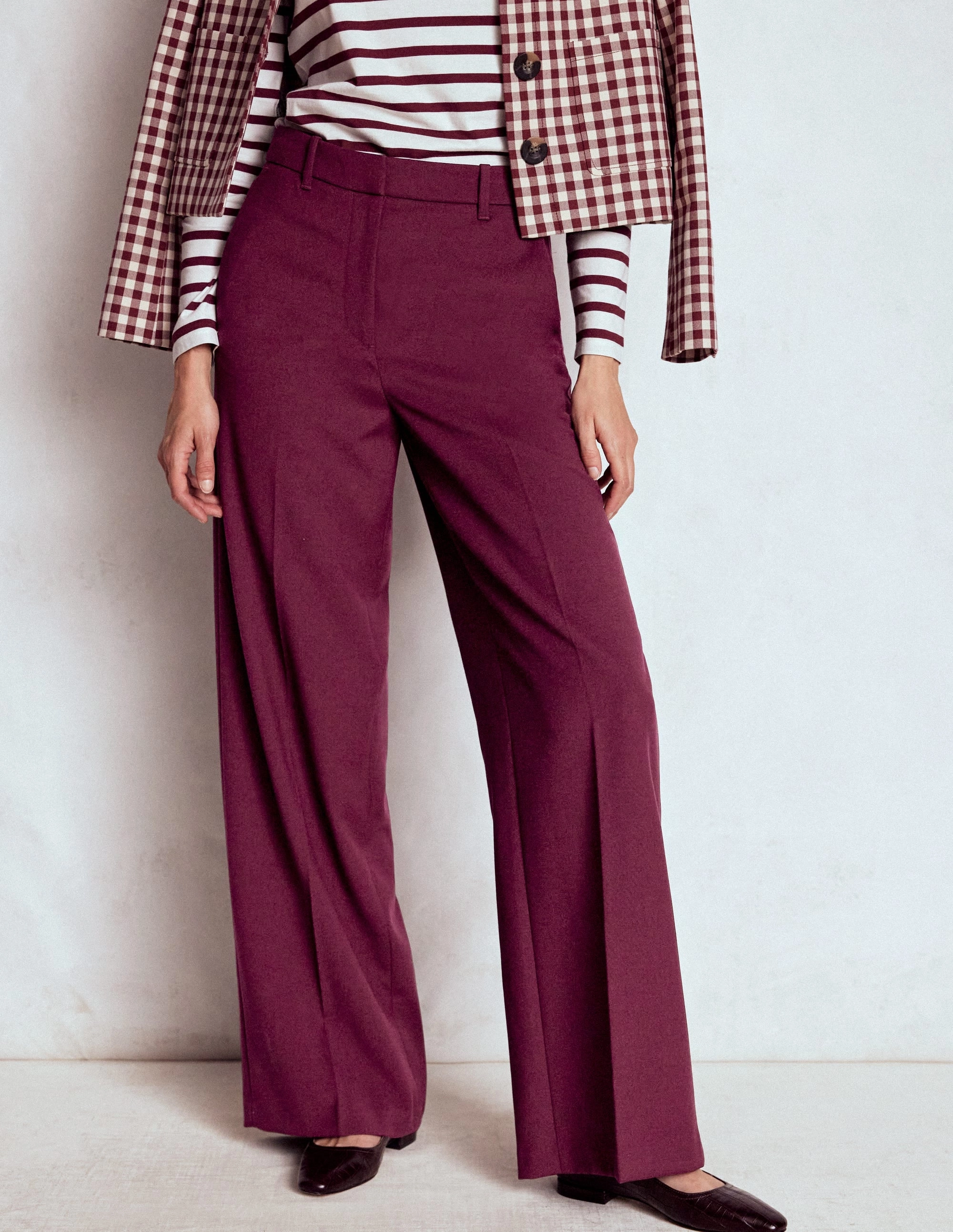 Refined fit Stretch Layer Fit Belgravia Tailored Trousers-Deep Wisteria