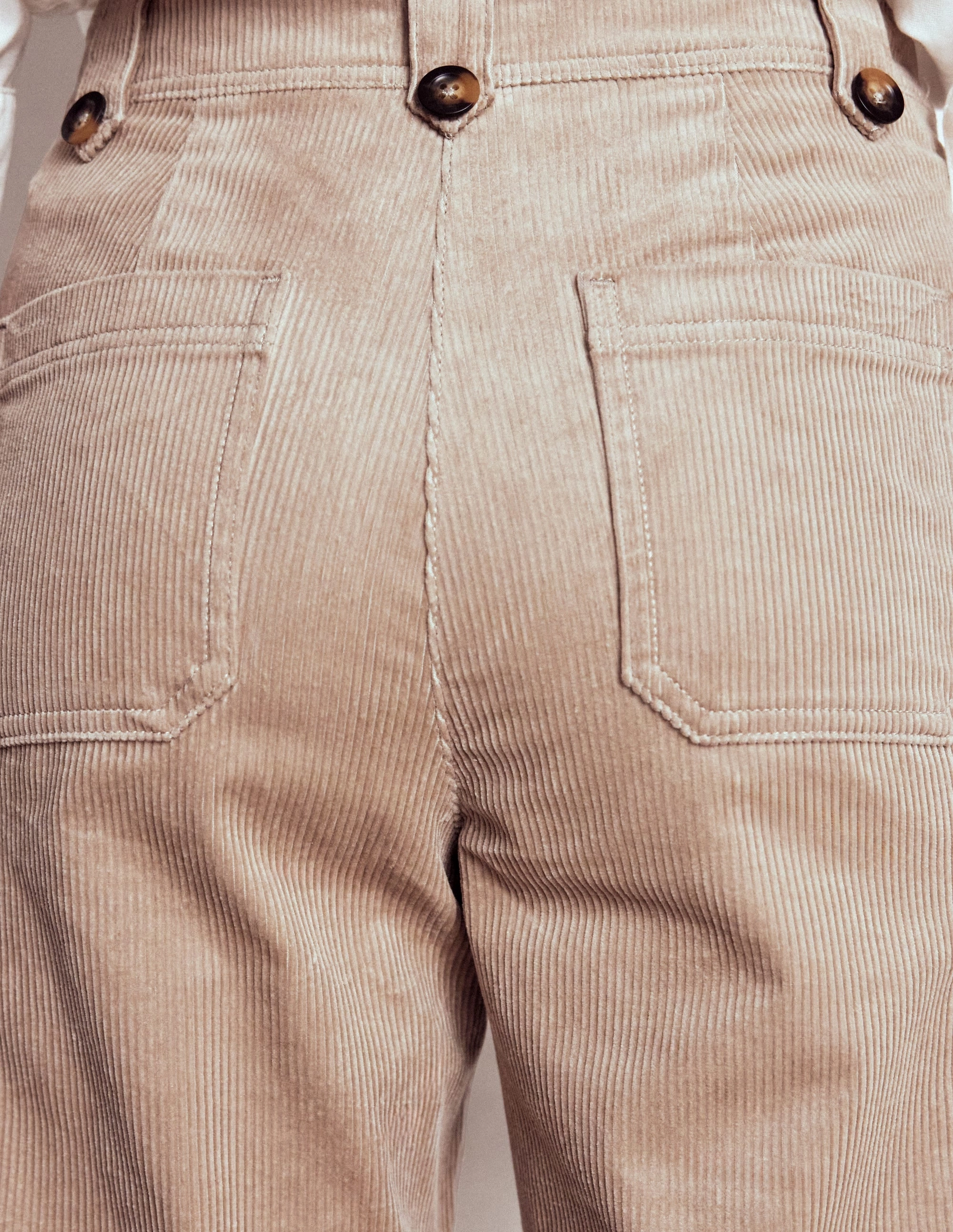 Pimlico Cord Trousers-Nutmeg Non Tapered Leg