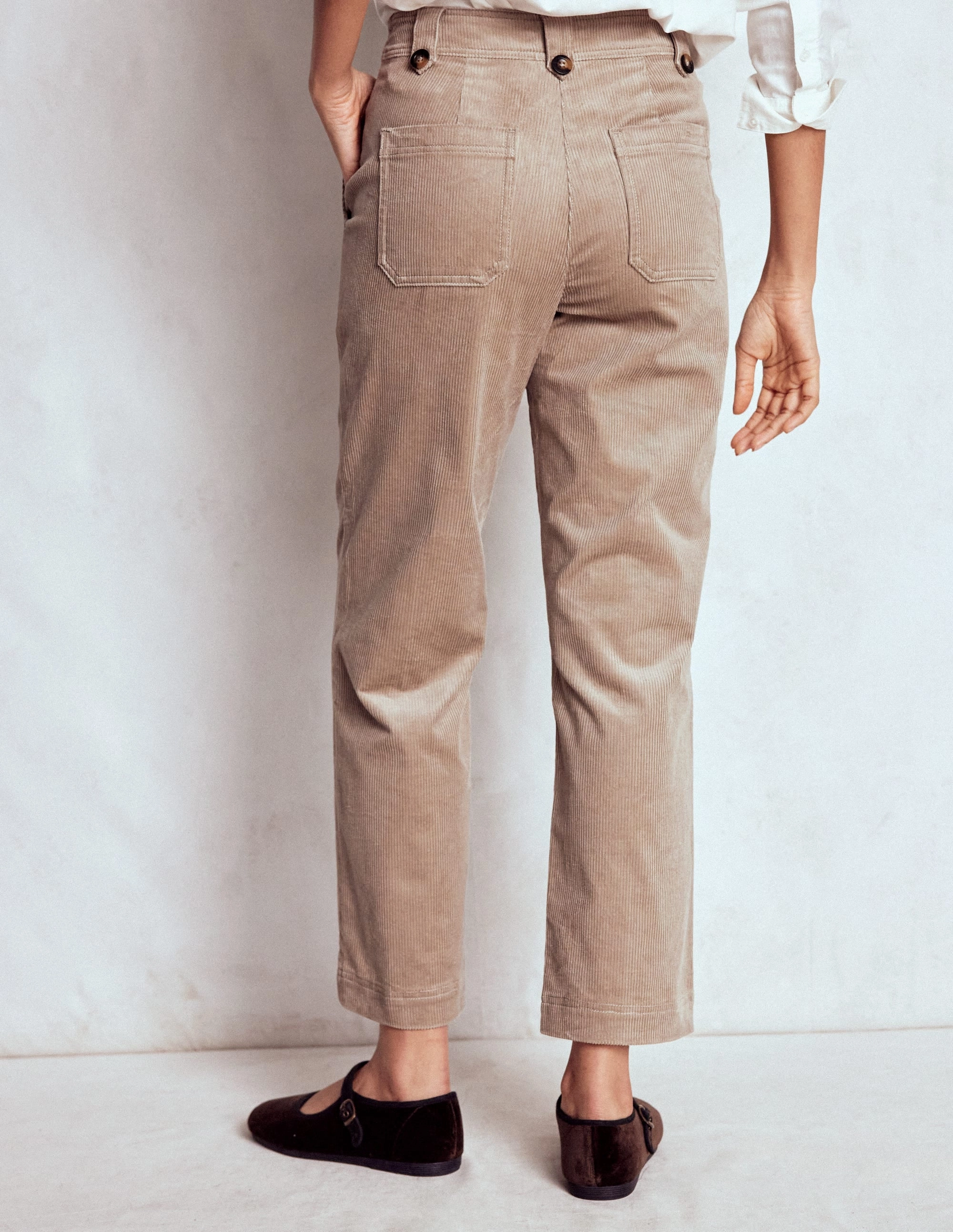 Flexible Performance Pimlico Cord Trousers-Nutmeg