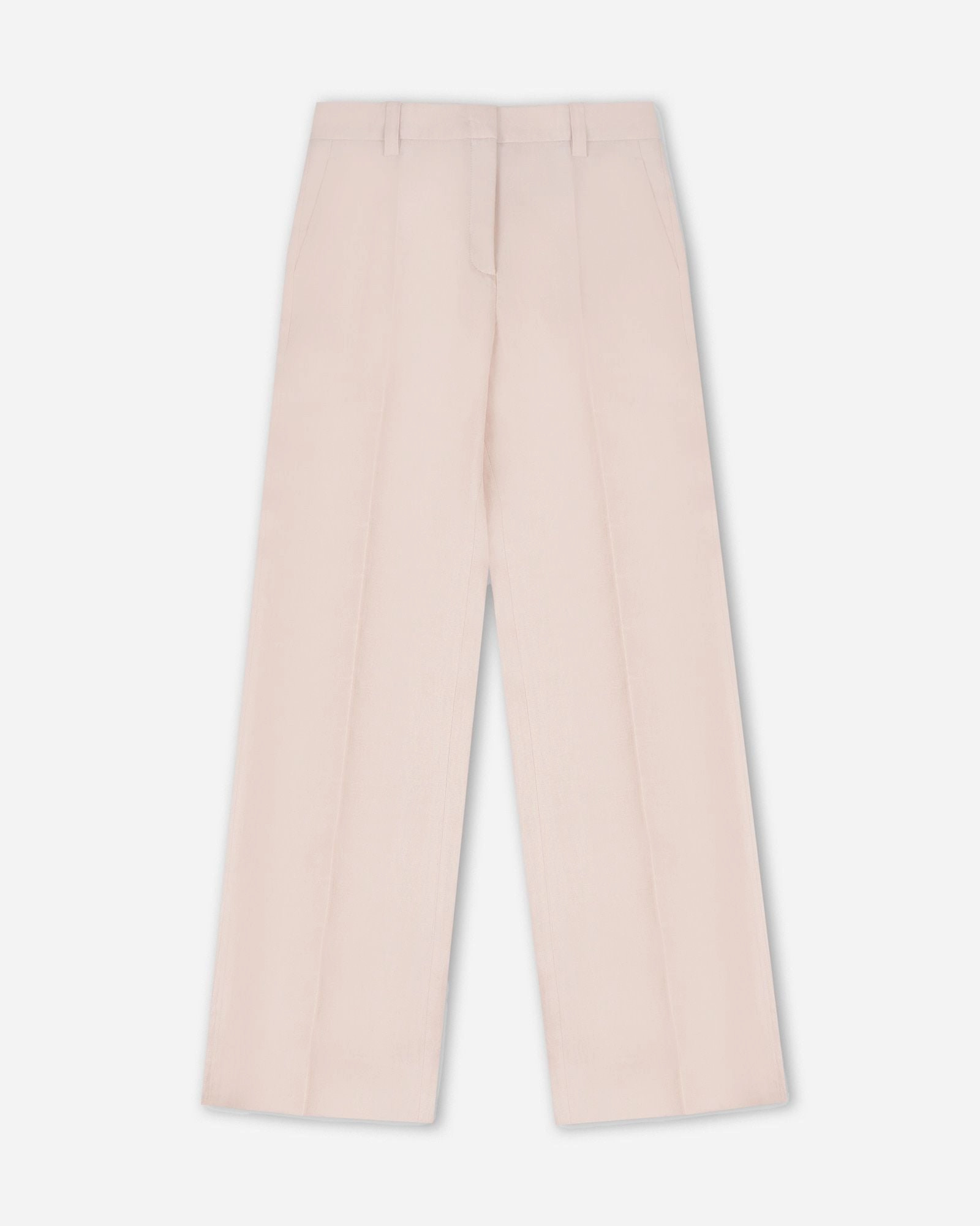Embroidered Detail Regular fit linen trousers