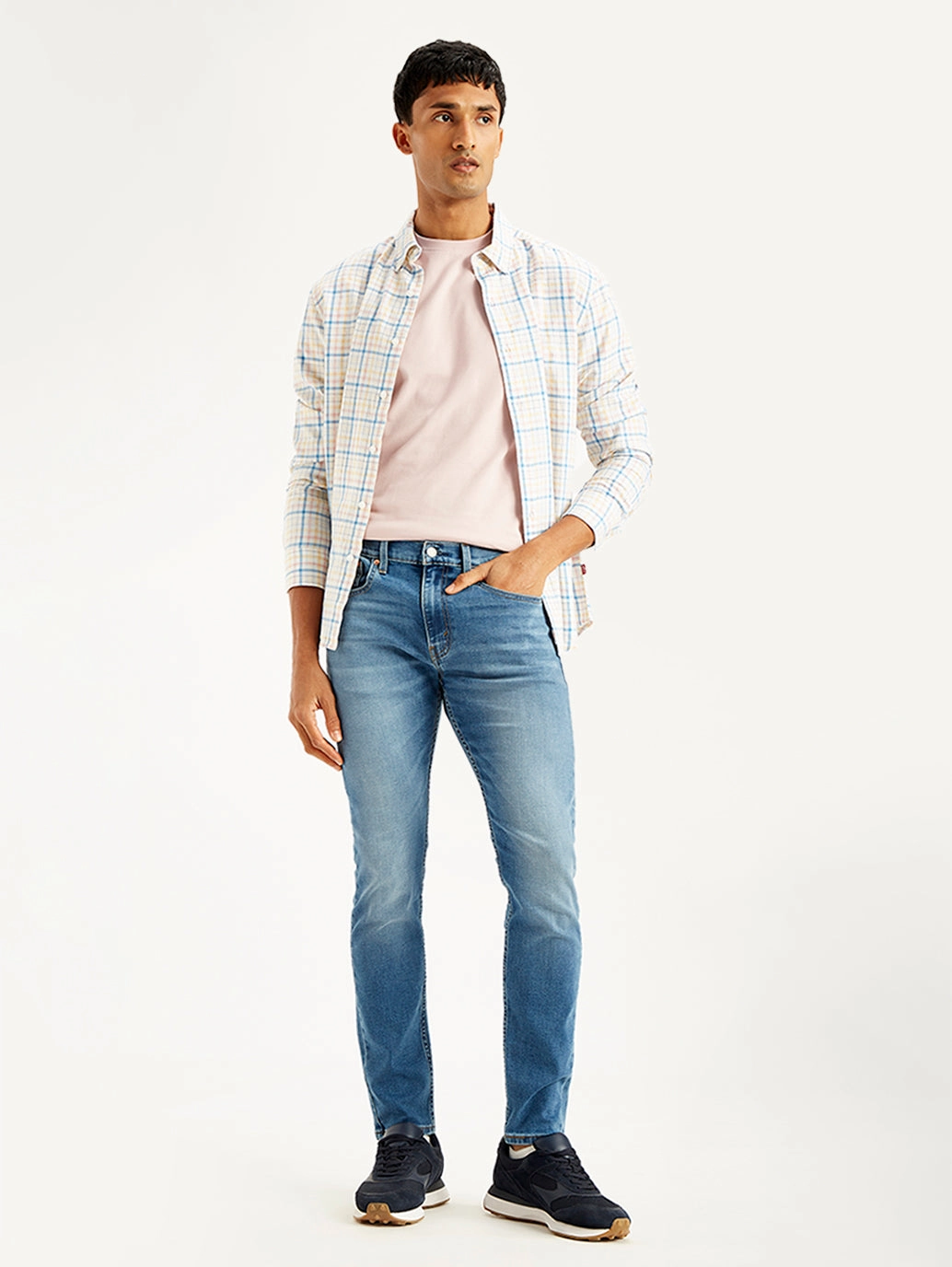 Utility Basic Men's 512 Blue Slim Tapered Fit Mid Rise Jeans
