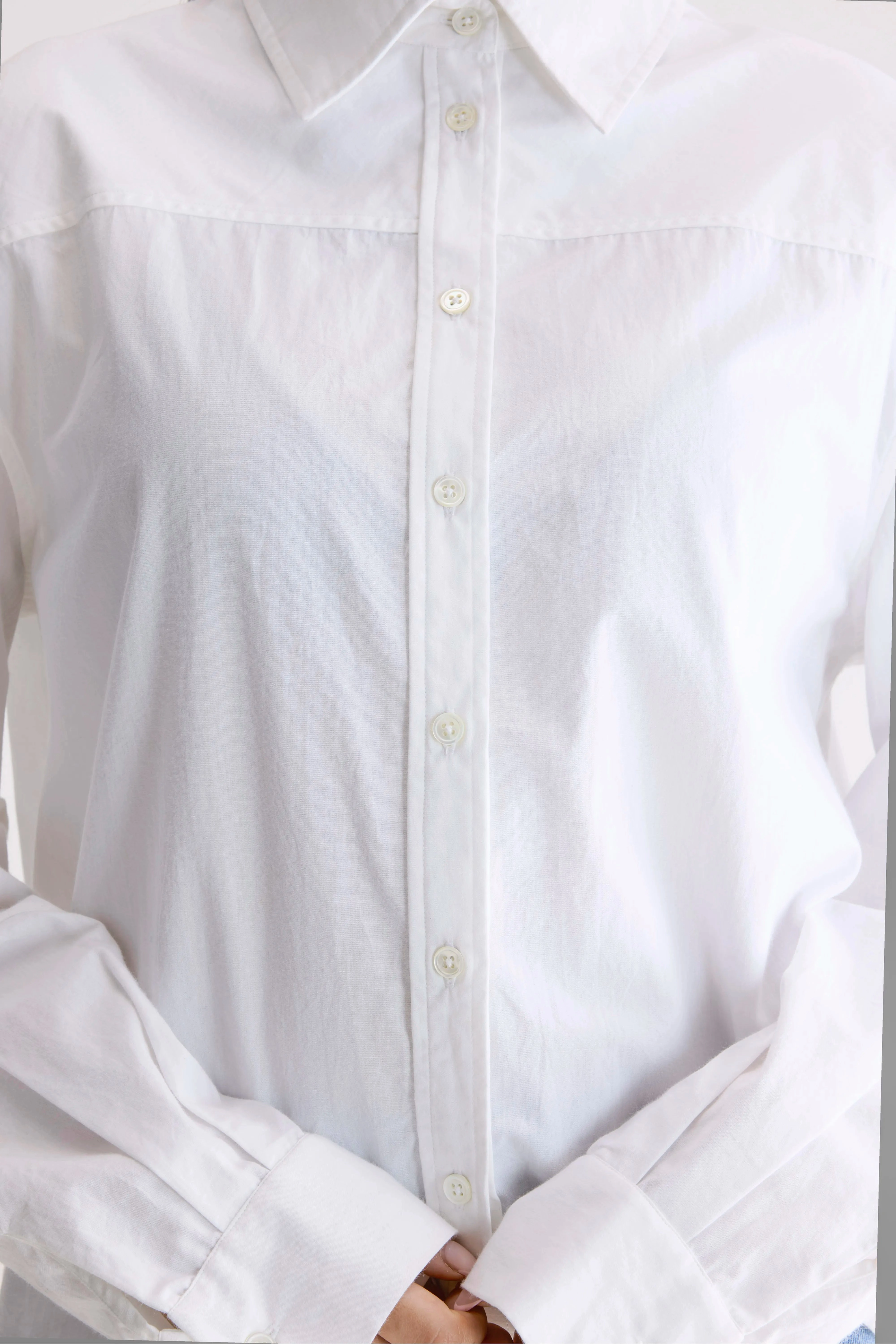Night Out Unisex wear Kenza relaxed poplin shirt (252 / W / WHITE)