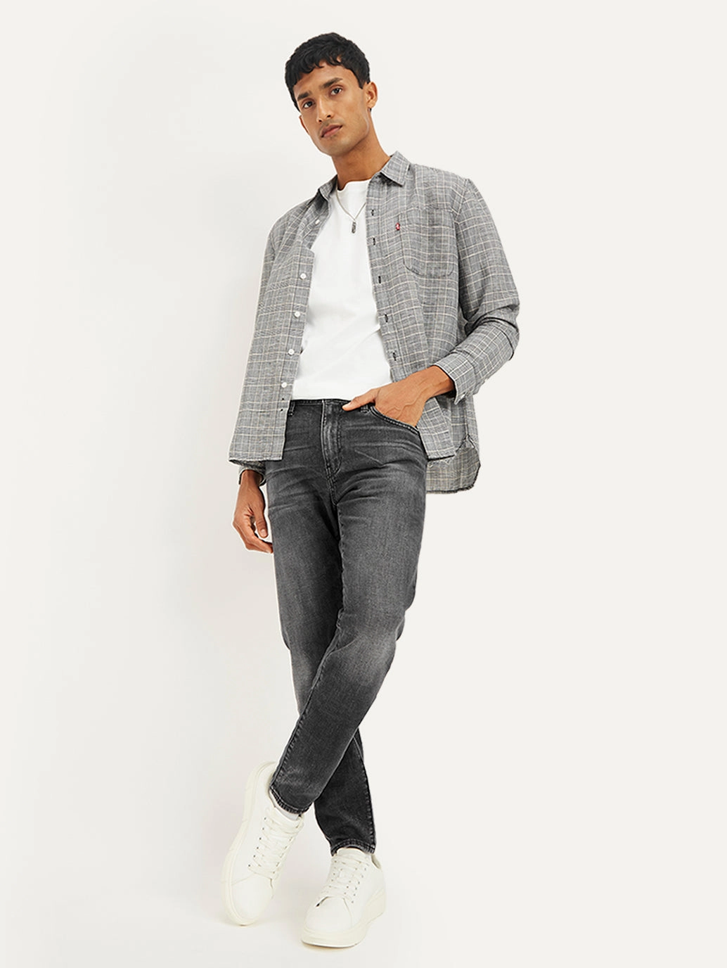 Trendy High Quality Men's 512 Grey Slim Tapered Fit Mid Rise Jeans