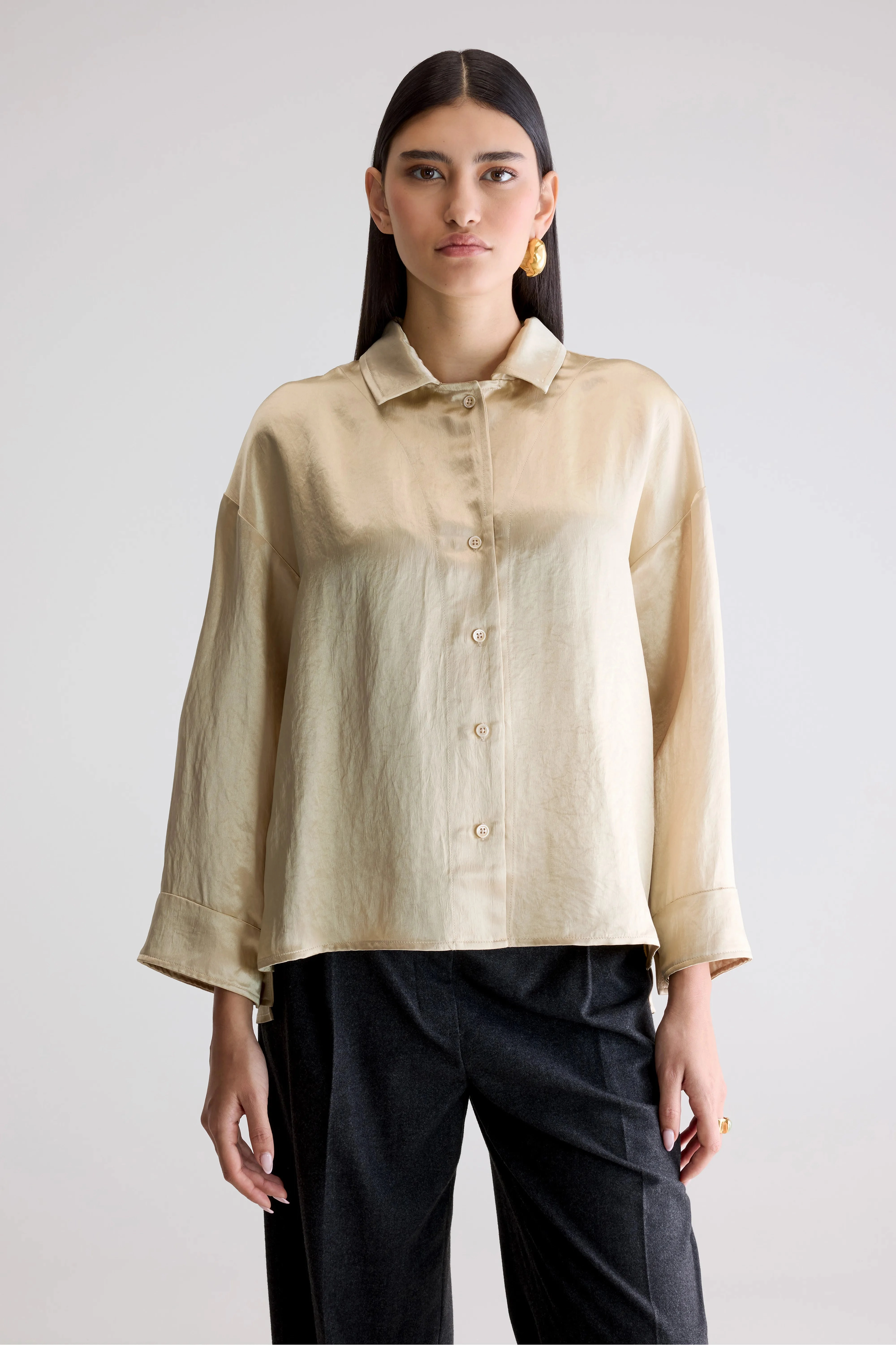Seattle regular blouse (252 / W / IVORY) Comfy Look