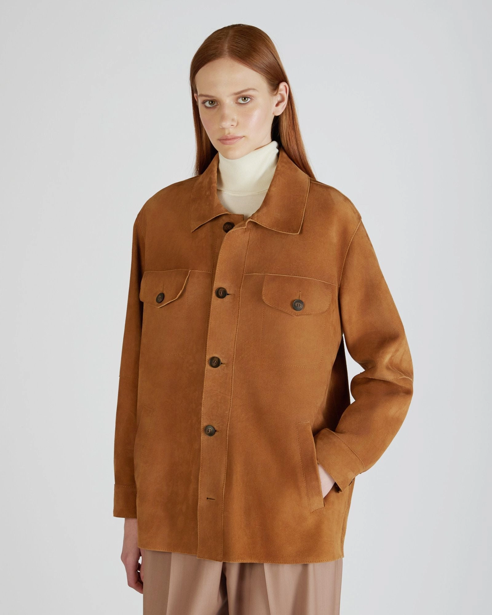 Suede overshirt NonIrritatingSeams