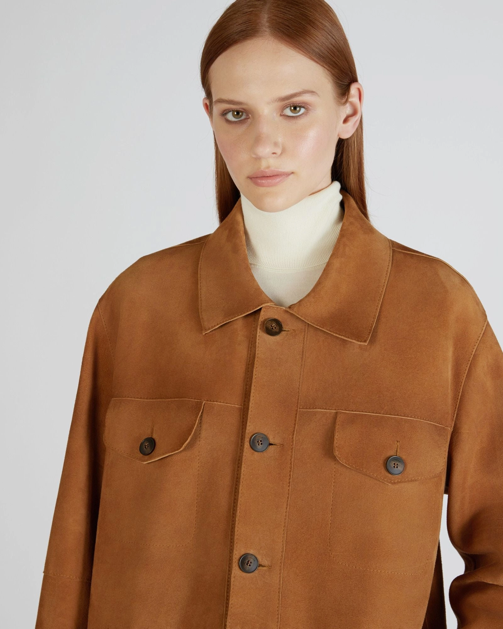 RecycledPolyester Suede overshirt
