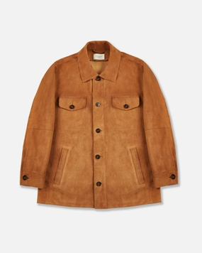 Suede overshirt Reflective accents Ultraviolet Protection Factor