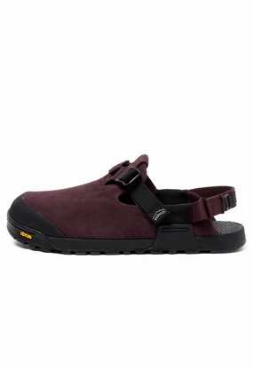 Water Resistant Design Weekend Walk Bedrock Sandals Mountain Clog - Deep Plum Suede