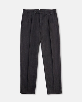 Seamless construction Tailored denim trousers