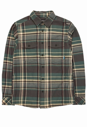 KAVU Men's Carrick Bend Overshirt - Moon Lite Forest Picnic Outfit Breathable mesh