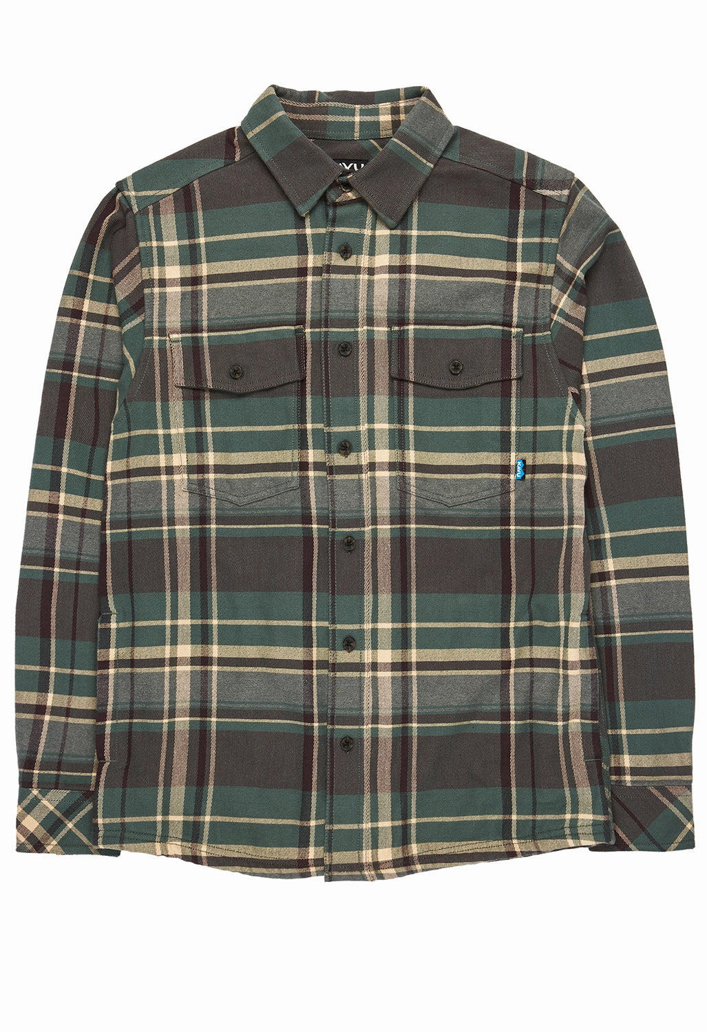 KAVU Men's Carrick Bend Overshirt - Moon Lite Forest Picnic Outfit Breathable mesh