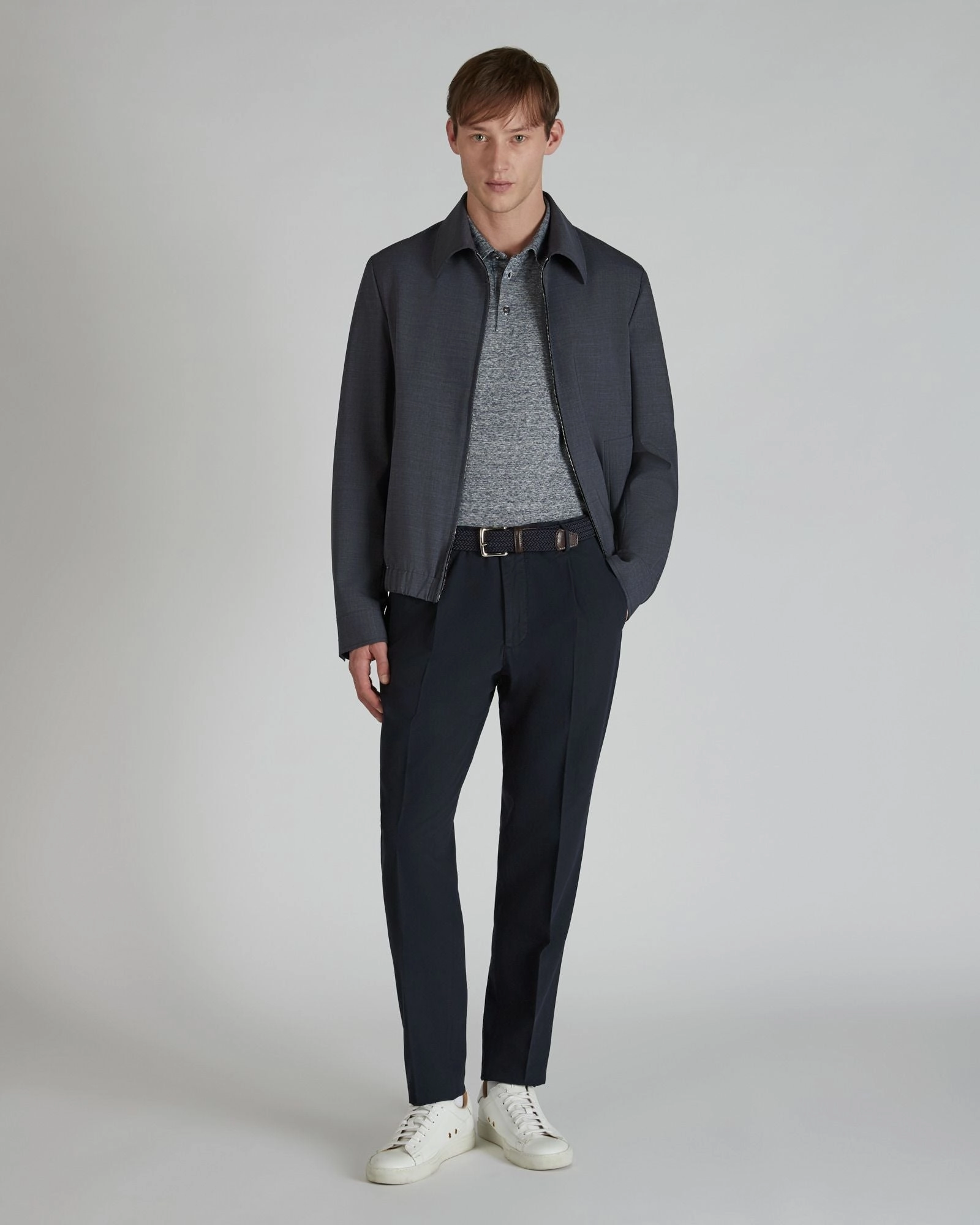 Non Irritating Seams Active Comfort Tapered-fit Chinolino ice cr??pe trousers