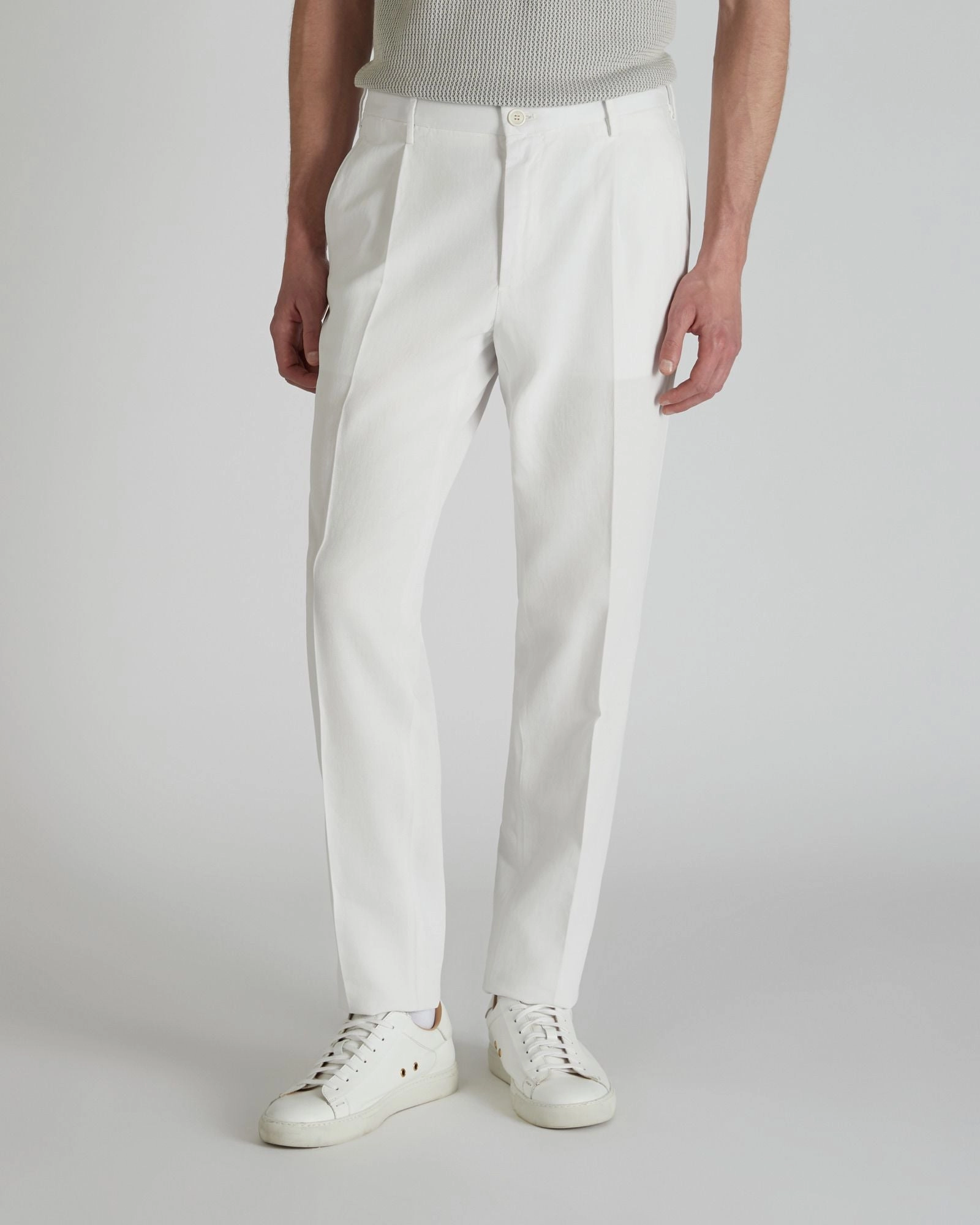 Tapered-fit Chinolino ice cr??pe trousers Street Inspired