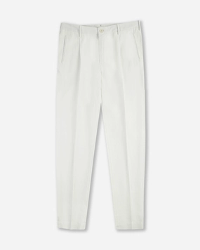 Laser Cut Perforations Tapered-fit Chinolino ice cr??pe trousers