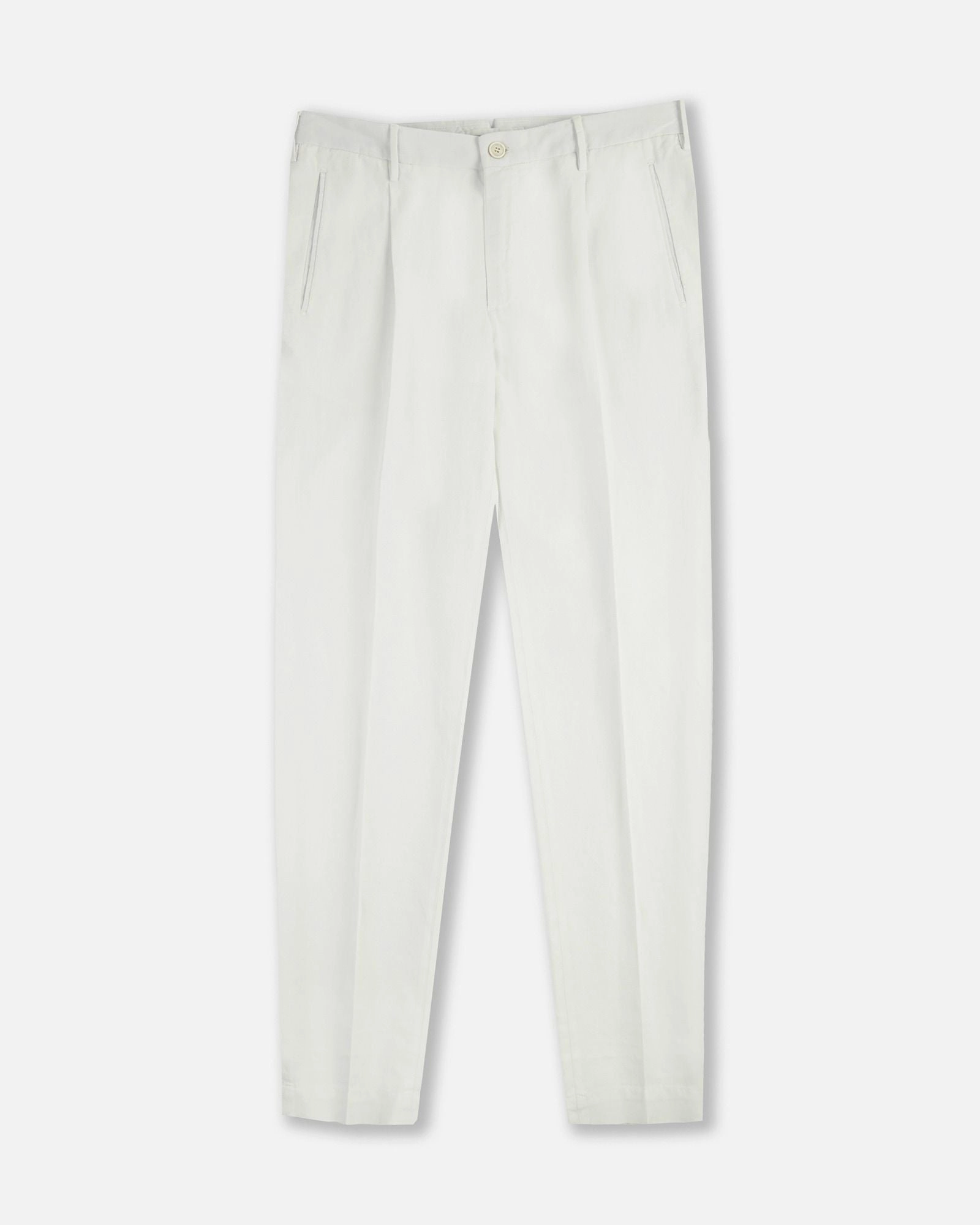 Laser Cut Perforations Tapered-fit Chinolino ice cr??pe trousers