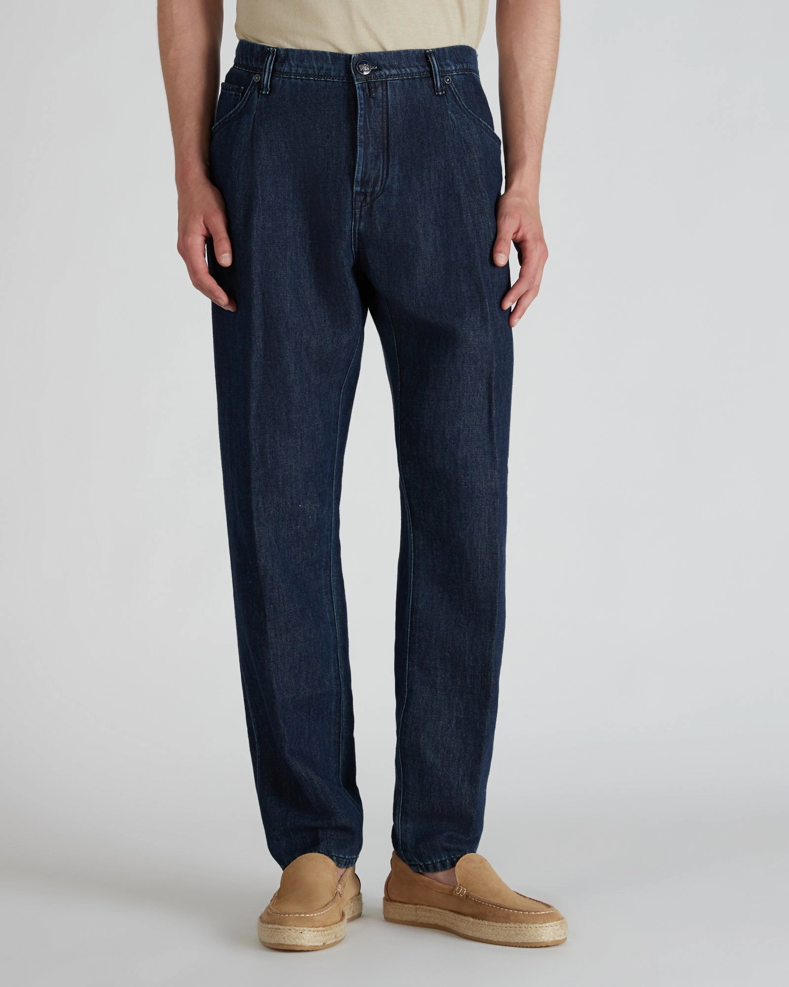 Tapered-fit cotton and linen five-pocket trouser All Purpose Active Layer