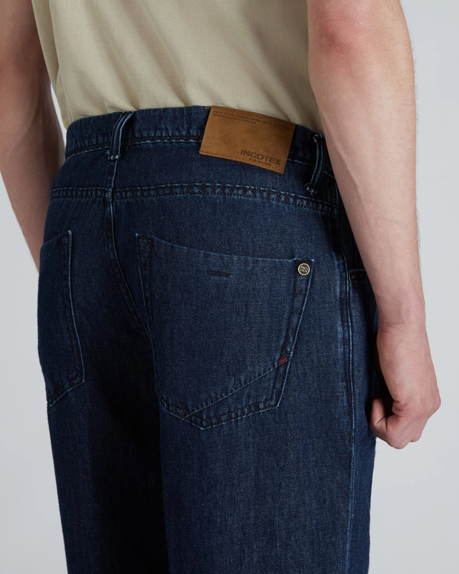 Flexible Waist Tapered-fit cotton and linen five-pocket trouser
