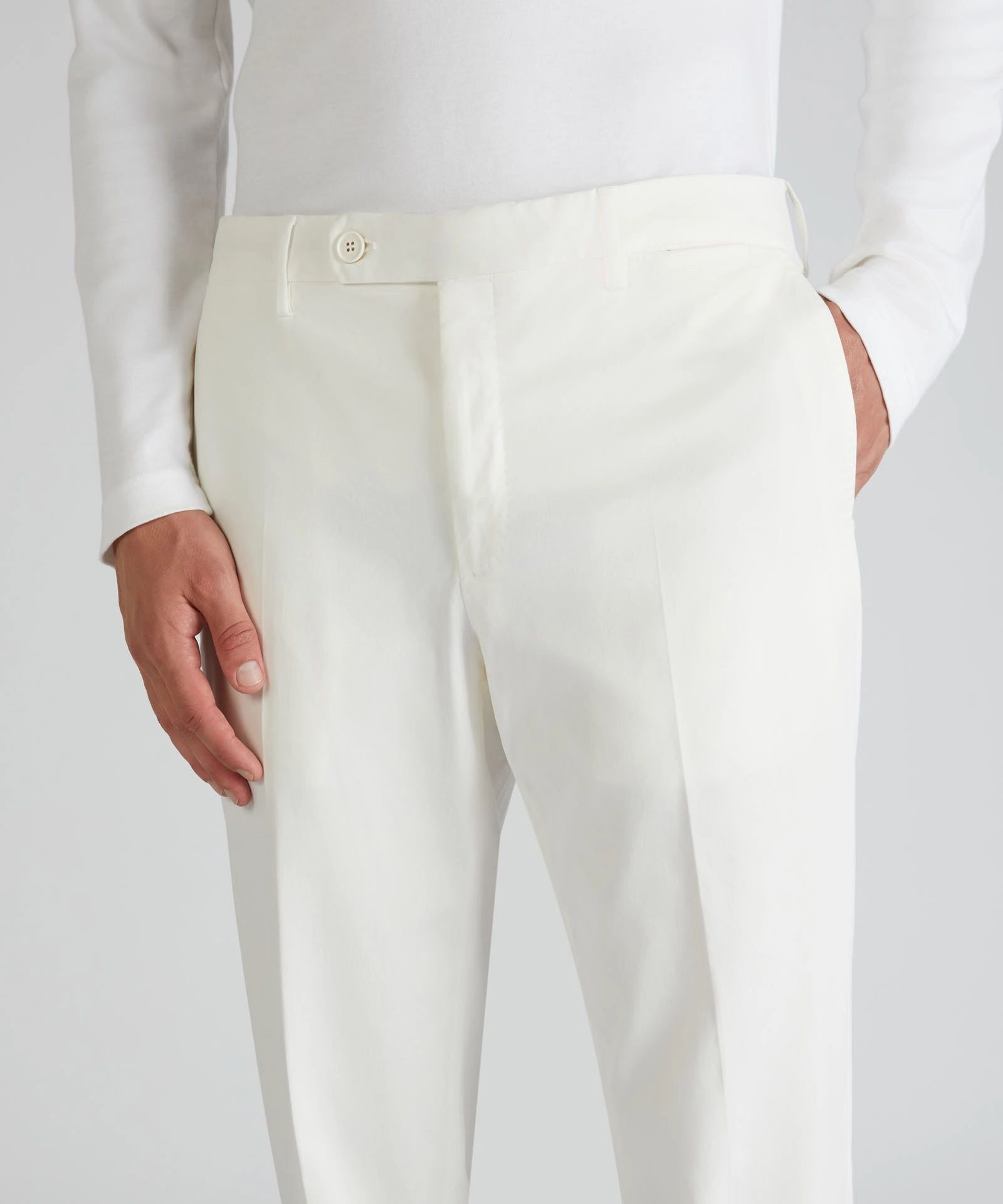 Tapered-fit cotton and lyocell trousers Body Ready Easy Stretch Fit